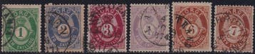 Noorwegen 1872/75 - Posthoorn, complete serie, Uniforme, Gestempeld