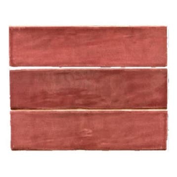 Grandeur Gerona Wandtegel - 7.5x30 cm - Hoogglans Rood, Ophalen of Verzenden, Nieuw