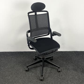 Bureaustoel Zwart Grahl Xenium - Mesh Rugleuning, Gebruikt, Zwart, Ophalen of Verzenden, Bureaustoel
