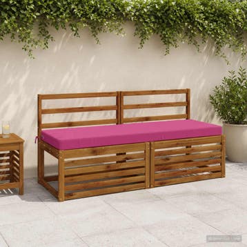 vidaXL Bankkussen SOEST 100% Polyester Roze 140 x 50 x 8 cm, Verzenden, Nieuw, Roze
