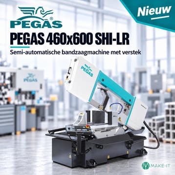Semi-automatisch bandzaagmachine met verstek Pegas 460x600mm