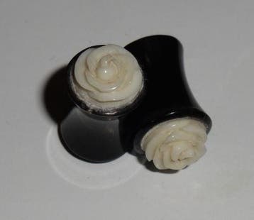 Stretcher Plug Hoorn, Roos 5 mm., Verzenden, Nieuw