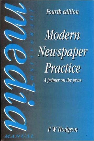 Modern Newspaper Practice - F W HODGSON 9780240514598, Verzenden, Gelezen, F W HODGSON