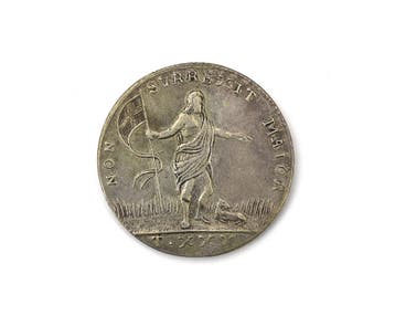 Zilveren munt, 30 tari, Manuel Pinto de Fonseca, Malta, 1761