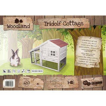 Konijnenhok Woodland Tridolf Cottage – Houten konijnenhok., Dieren en Toebehoren, Verzenden, Nieuw, Overige typen