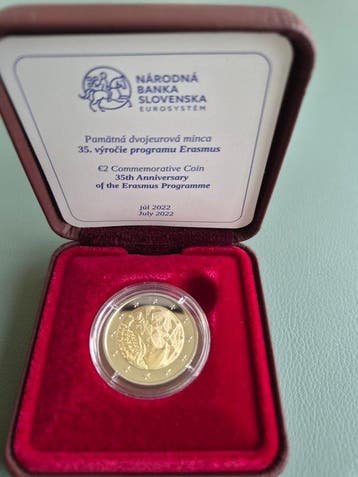 Slowakije. 2 Euro 2022 Erasmus Proof (Zonder minimumprijs)