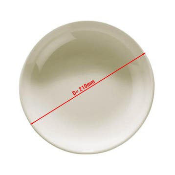 GGM Gastro | (24 stuks) TEOS - diep bord - rond - porselein, Verzenden, Nieuw, Bord(en)