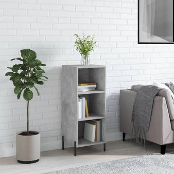 vidaXL Dressoir 34,5x32,5x90 cm bewerkt hout betongrijs, Huis en Inrichting, Verzenden, Nieuw, Overige houtsoorten, Minder dan 50 cm