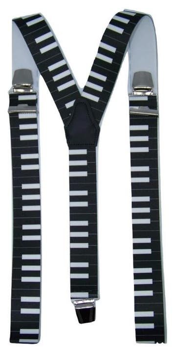 Bretels Piano (zwart) met extra sterke clips, Verzenden, Nieuw