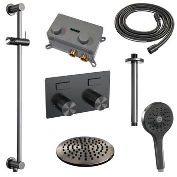 Brauer Gunmetal Carving Thermostatische Regendoucheset, Ophalen of Verzenden, Nieuw