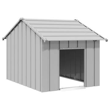 vidaXL Hondenhok met dak 83x130x85 cm gegalvaniseerd staal, Dieren en Toebehoren, Hondenhokken, Verzenden, Nieuw