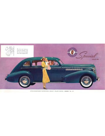 1937 BUICK EIGHT MODELLEN BROCHURE ENGELS, Nieuw, Author