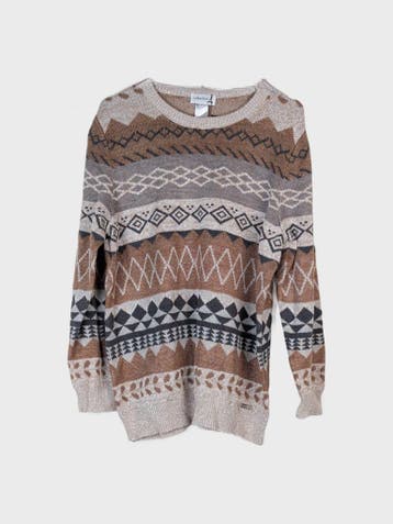 MT Trui Dames maat M Bruin Vintage, Maat 38/40 (M), Bruin, Ophalen of Verzenden, Zo goed als nieuw