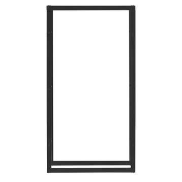 Stalen brandhout rek houtopslag 75x150x25 cm zwart, Verzenden
