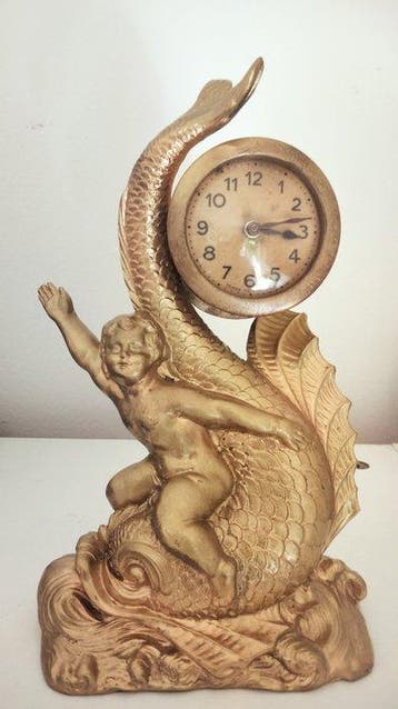 Figurale pendule - Vintage Zinklegering - 1920-1930 -, Antiek en Kunst