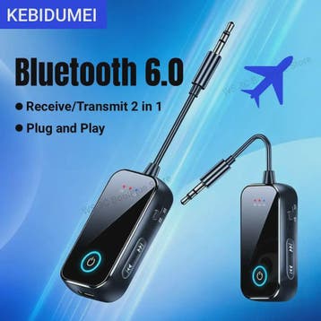 Bluetooth 6.0 Audio Zender & Ontvanger (2-in-1) met Microfoo, Verzenden, Nieuw