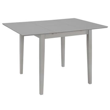 vidaXL Eettafel verlengbaar (80-120)x80x74 cm MDF grijs, Verzenden, Nieuw