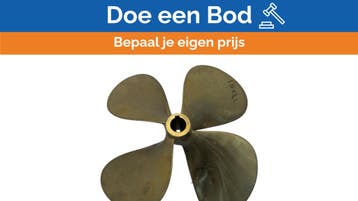 Bieden: USED Vetus P4E-18X22R Propeller 4-Blade Brass Right, Watersport en Boten, Ophalen of Verzenden, Nieuw