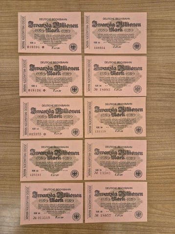 Duitsland. - 10 x 20 Billionen Mark 1923 – Deutsche