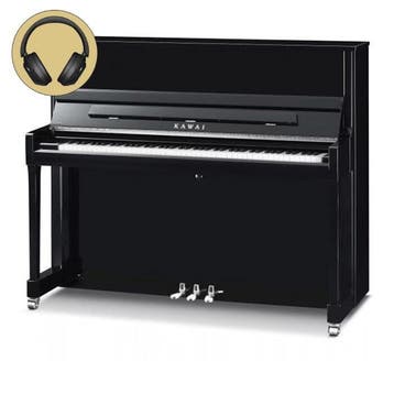 Kawai K-300 ATX4 E/P chroom silent piano, Nieuw, Zwart, Piano