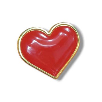 2 pins hart rood - hartje - pin broche - speld - liefde, Ophalen of Verzenden, Nieuw