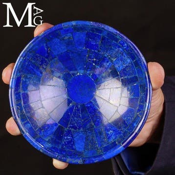 Waardevolle lapis lazuli kom - Verfijnde Afghaanse lapis
