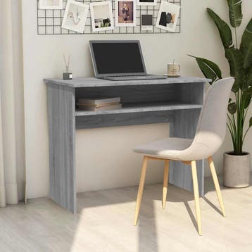 vidaXL Bureau 90x50x74 cm bewerkt hout grijs sonoma, Huis en Inrichting, Bureaus, Verzenden, Nieuw