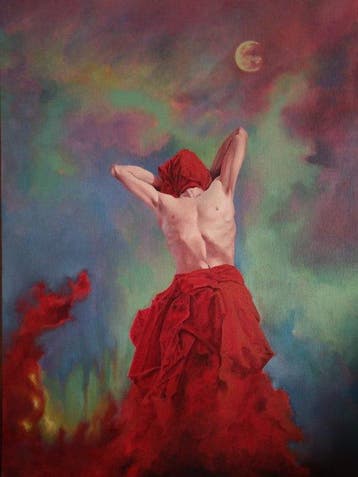Raphaël Le Falher (1992) - Under the Crimson Moon, Antiek en Kunst
