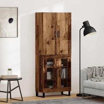 vidaXL buffetkast 2 st Oud Hout 69,5 x 34 x 180 cm, Minder dan 50 cm, Verzenden, Nieuw, Minder dan 100 cm