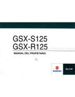 2017 SUZUKI GSX-S125 | GSX-R125 BETRIEBSANLEITUNG SPAANS