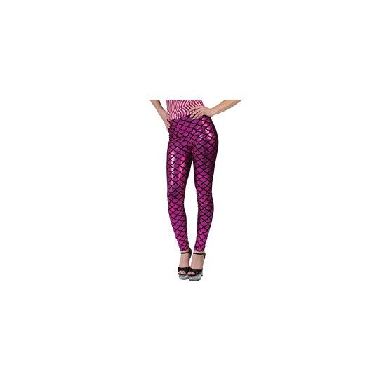 Metallic roze schubben legging - Leggings, Hobby en Vrije tijd, Feestartikelen, Ophalen of Verzenden