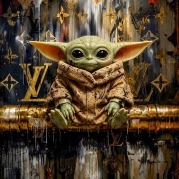 FRIDA (1982) - Pop Art Luxury XXL - BABY YODA in Louis, Nieuw