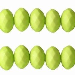 20 stuks Lime Groen acryl facet kraal donut 6 x 10mm; gat..., Ophalen of Verzenden, Nieuw, Kraal