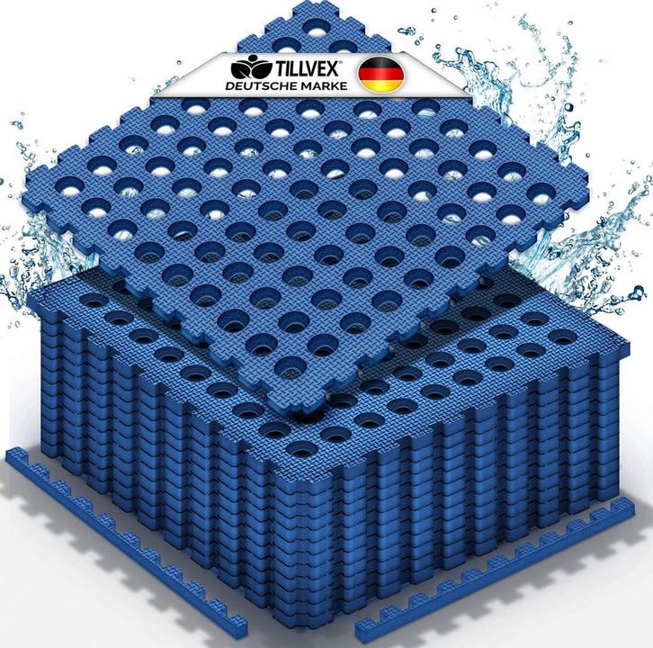 Zwembad - Bodembeschermingsmat - 24 stuks van 51x51cm  -, Tuin en Terras, Zwembad-toebehoren, Verzenden
