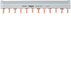 HAGER KB463A RAIL10Q 3X4P STIFT 63A 12MOD, Ophalen of Verzenden, Nieuw, Groepenkast