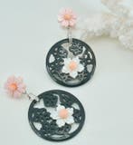 Koraal - Zilver - Oorbellen - HOORN, ROZE KORAAL, Antiek en Kunst, Curiosa en Brocante