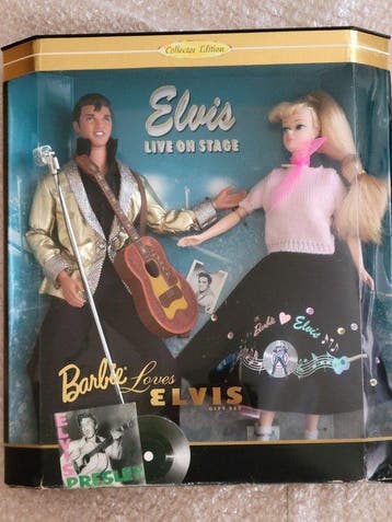 Mattel - Barbiepop 1996 Barbie Loves Elvis Gift Set – Live