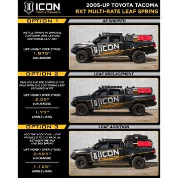 ICON 05-15 Toyota Tacoma 0-3.5in/16-17 Toyota Tacoma, Ophalen of Verzenden, Nieuw
