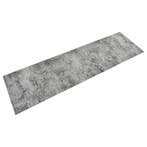 vidaXL Keukenmat wasbaar betonprint 45x150 cm fluweel, Verzenden, Nieuw