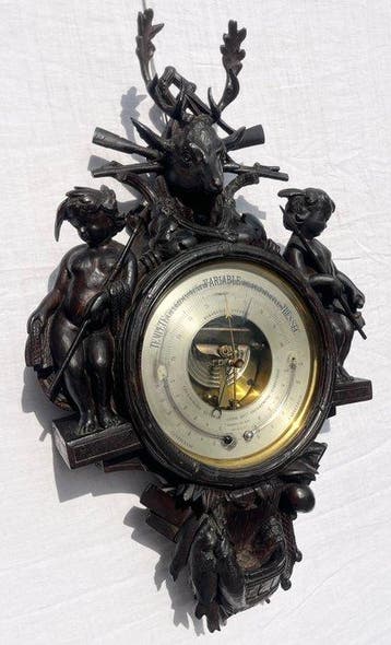 Aneroid barometer - Messing - Barometer J.Cerf