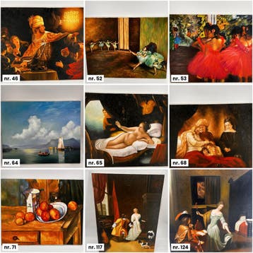 Diverse opgespannen schilderijen | handgeschilderd olieverf, Nieuw, Ophalen of Verzenden, Schilderij, 75 – 100
