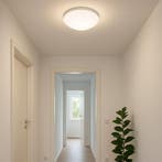 LED Plafondlamp met Bewegingssensor - Opbouw -  E27 - Wit, Ophalen of Verzenden, Nieuw, Kunststof