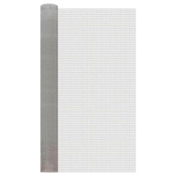 vidaXL Gaas Scherm 100 x 500 cm 6 Mesh RVS 201 Zilverkleurig, Verzenden, Nieuw, IJzer
