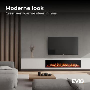 EVIQ Elektrische sfeerhaard Deluxe 42 inch - 106 cm, Huis en Inrichting, Haarden, Verzenden, Nieuw, Elektrische haard