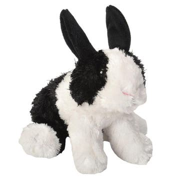 Wild Republic Hollander konijn knuffel - pluche - zwart/wit, Verzenden, Nieuw