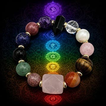 Prachtige armband van de 7 chakras met natuurlijke
