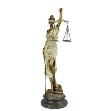 A RESIN FIGURINE OF LADY JUSTICE (Beeldjes - Decoratie), Verzenden, Nieuw