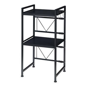 Magnetron rek Sorsele keukenrek 79x40-63x32 cm zwart [en.cas, Verzenden, Nieuw