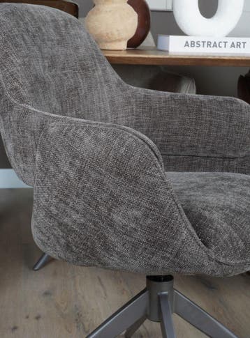 Home67 Jill Draaistoel Bruin 442 | Eetkamerstoel, Overige kleuren, Verzenden, Nieuw, Stof