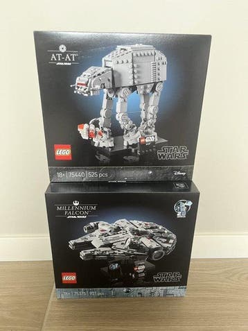 Lego Set - Star Wars - 75440 AT-AT & 75375 Millennium Falcon, Nieuw